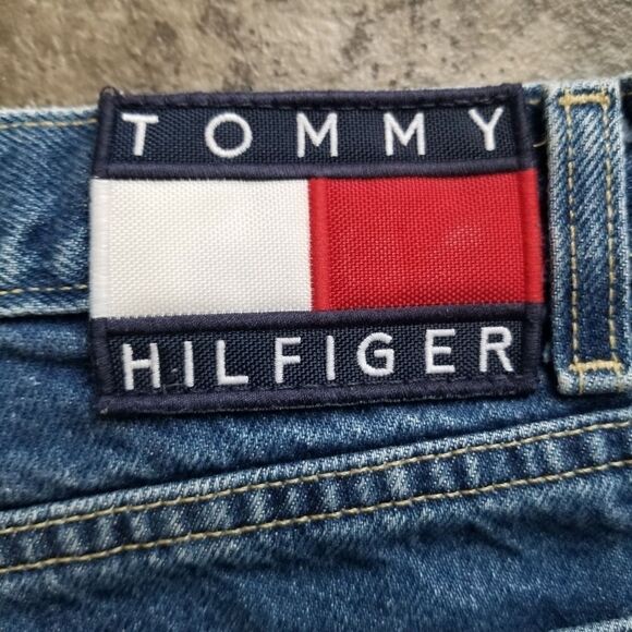 Vintage 90s y2k Tommy Hilfiger High Rise Waisted Relaxed Fit Mom Jeans 9/32 - Picture 5 of 10